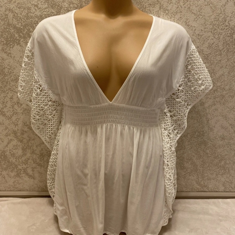 Victoria's Secret White Crochet Swim Cover-Up